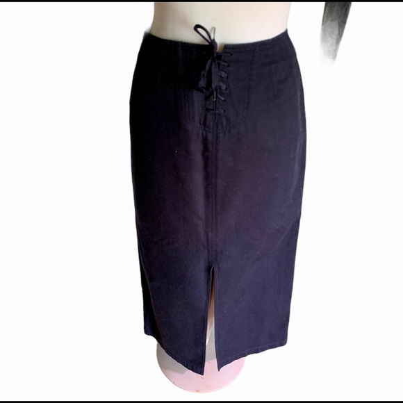Lauren Jeans Co denim long skirt 8 - Picture 3 of 9